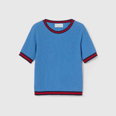 GUCCI COTTON SWEATER WITH WEB