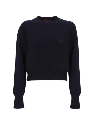 Gucci Cotton Sweatshirt With Embroidery In Black