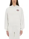 Gucci Women Cotton Sweatshirt With Embroidery In White