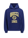 GUCCI COTTON SWEATSHIRT WITH GG CROSS EMBROIDERY ON THE FRONT
