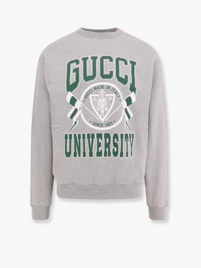 GUCCI COTTON SWEATSHIRT WITH GUCCI UNIVERSITY PRINT