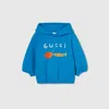 Gucci Cotton Sweatshirt With Print In Blue