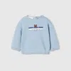 Gucci Cotton Sweatshirt With Print In Blue
