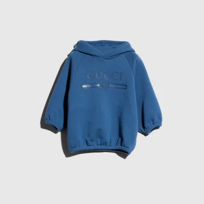 Gucci Babies' Cotton Sweatshirt With Print In Blue