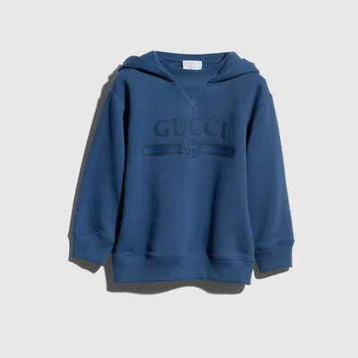 Gucci Kids' Cotton Sweatshirt With Print In Blue