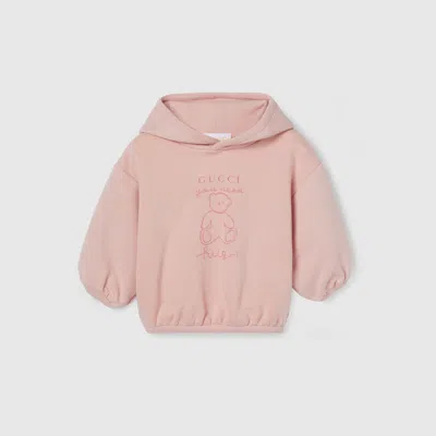 Gucci Babies' Cotton Sweatshirt With Print In Pink