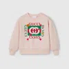 Gucci Kids' Cotton Sweatshirt With Print In Pink