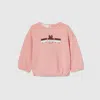 Gucci Cotton Sweatshirt With Print In Pink
