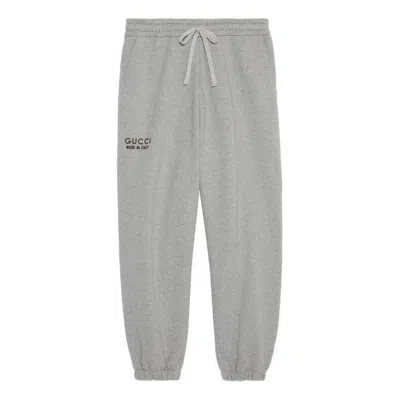 Gucci Cotton Sweattrouser With Print 'grey'