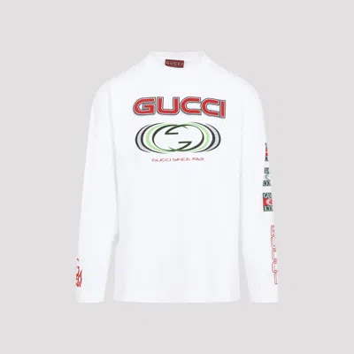 Gucci Logo Heavy Cotton Jersey T-shirt In White