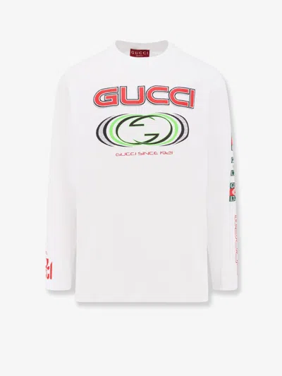 Gucci Cotton T-shirt With Frontal Gg Print In White