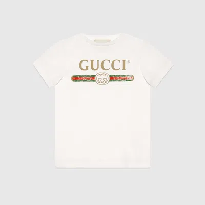 Gucci Kids' Cotton Jersey T-shirt In White
