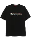 Gucci Cotton T-shirt With Print In Black