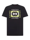 Gucci Men Short Sleeve Cotton Jersey T-shirt In Black