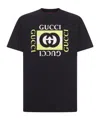 Gucci Men Short Sleeve Cotton Jersey T-shirt In Black