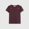 Gucci Cotton T-shirt With Print In Brown