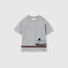 Gucci Babies' Cotton T-shirt With Print In Gray