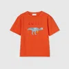 Gucci Kids' Cotton T-shirt With Print In Orange