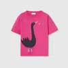 Gucci Kids' X Euan Roberts Cotton Jersey T-shirt In Pink