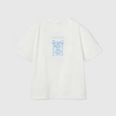 Gucci Kids' Cotton T-shirt With Print In White