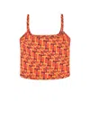 Gucci Cotton Top With Iconic Horsebit Motif In Orange
