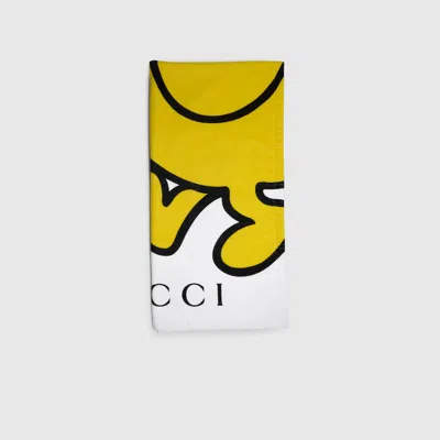 Gucci Kids' Cotton Towel With Prints In Red