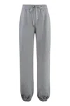 Gucci Grey Jogger Pants With Drawstring In Cotton Woman In Grey