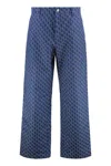Gucci Cotton Jacquard Pant With Gg Shadow