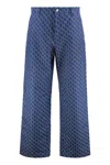 Gucci Cotton Jacquard Pant With Gg Shadow