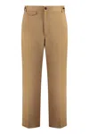 Gucci Web-detail Cotton Trousers
