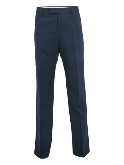 Pre-owned Gucci Cotton Trousers In Blue