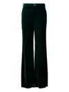 Gucci Women Velvet Trousers In Green