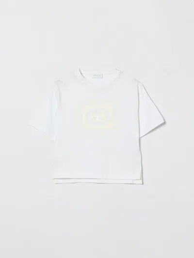 Gucci Kids'  Cotton T-shirt With Logo Print In White