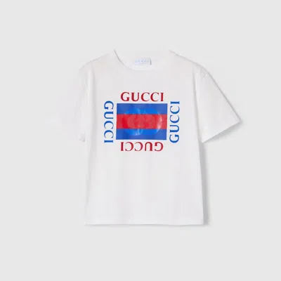 Gucci Kids' Cotton T-shirt With Print In White