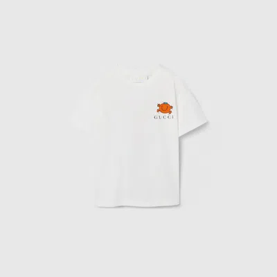 Gucci Babies' Cotton T-shirt With Print In White