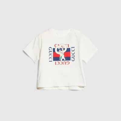 Gucci Babies' Cotton T-shirt With Print In White