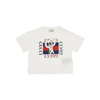 Gucci Kids' Cotton T-shirt With Print In White