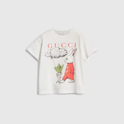 Gucci Babies' Cotton T-shirt With Print In White