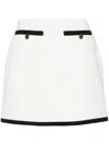 Gucci Tweed Mini Skirt Women In White