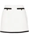 Gucci Cotton Tweed Skirt In White