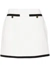 Gucci Tweed Mini Skirt Women In White