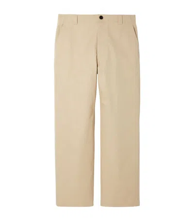 Gucci Cotton Twill Chinos In Neutral