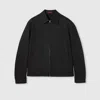 Gucci Twill Jacket With Web Detail In Black