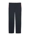 Gucci Men Cotton Twill Trousers With Web Detail In Black