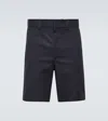 Gucci Cotton Twill Bermuda Shorts In Blue