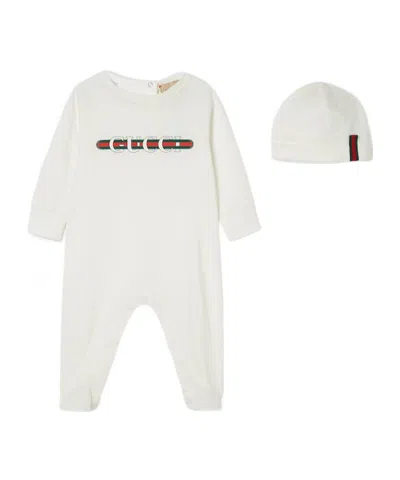 Gucci Onepiece Hat Two-piece Set In White