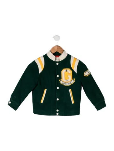 Pre-owned Gucci Babies' Cotton Varsity Jacket In White