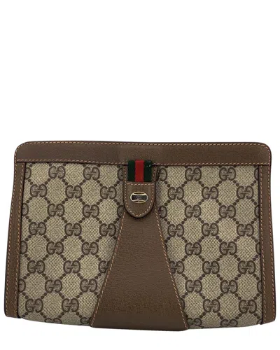 Gucci Cotton Vintage Cloth Clutch Bag (authentic Pre-loved)
