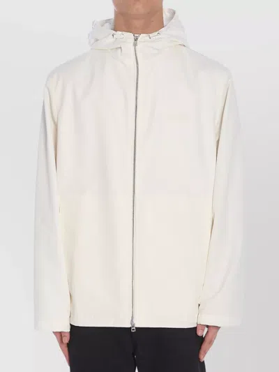 Gucci Cotton Web Hooded Drawstring Jacket In Neutral