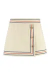 Gucci Cotton Wrap Skirt In Neutral